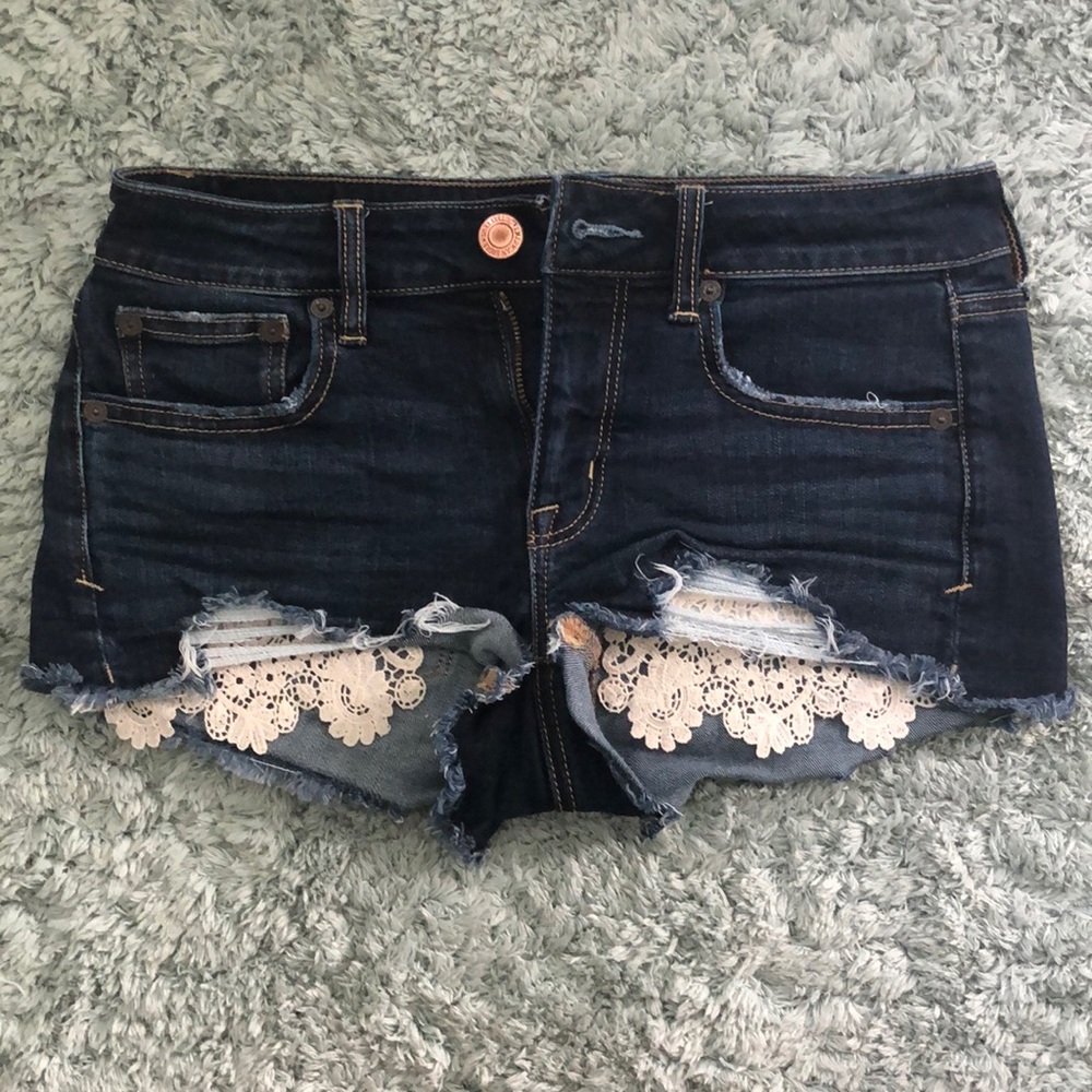 American Eagle dark blue Jean shorts size 4